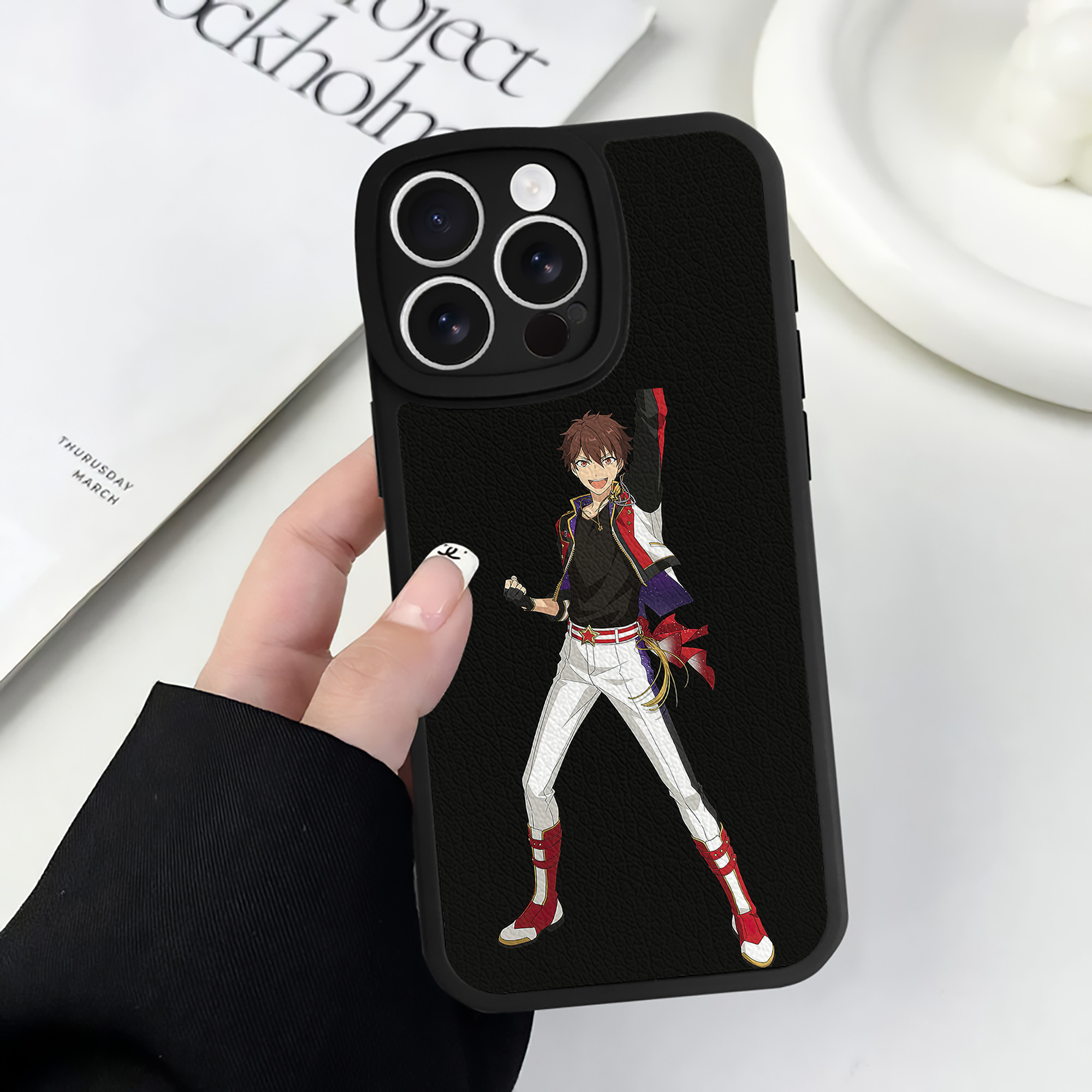 （画像用） あんさんぶるスターズ! Ensemble Stars 【iPhone 16シリーズ対応】シリコンスマホケース（レザー調） 材質：シリコン